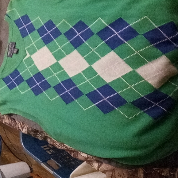 American Eagle men's size 2x sweater vest. Only one small check 4th pic - Picture 2 of 4